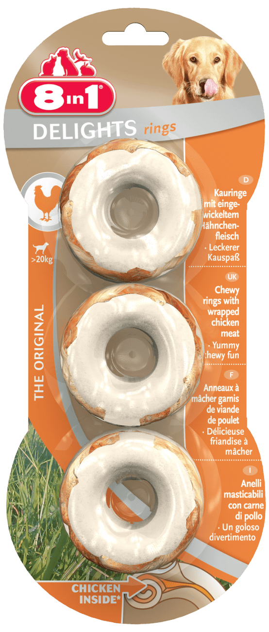 Kroužky 8in1 Delights žvýkací 3ks