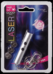 Laserové ukazovátko Magic Cat s baterkou 2v1
