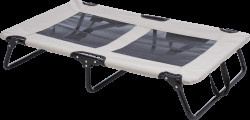 Lehátko se síťkou skládací pro psy Trixie 79 x 19 x 50 cm do 15 kg černošedé