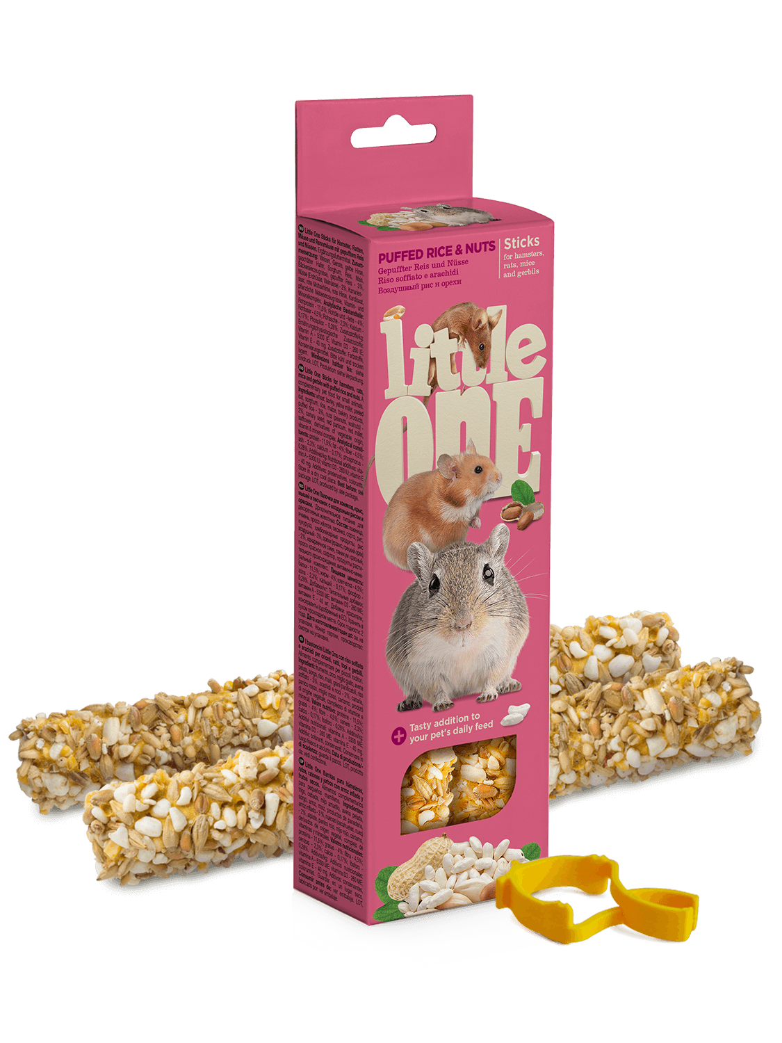 Little One tyčinky pro hlodavce s foukanými burizony a ořechy 2 x 55 g