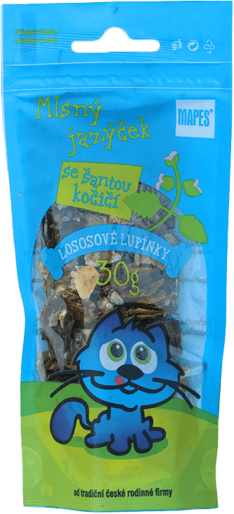 Lososové lupínky se šantou kočičí 30g