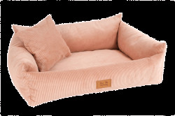 Luxusní pelíšek pro psy Dog Fantasy Sofa Haven starorůžový 100×75 cm