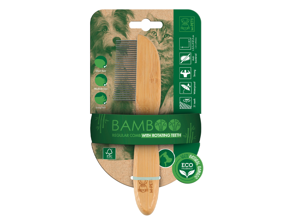 M-Pets Bamboo hřeben 21,5 cm (31 zubů)