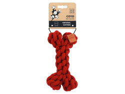 M-Pets Coto bavlněná hračka – kost červená 19 cm