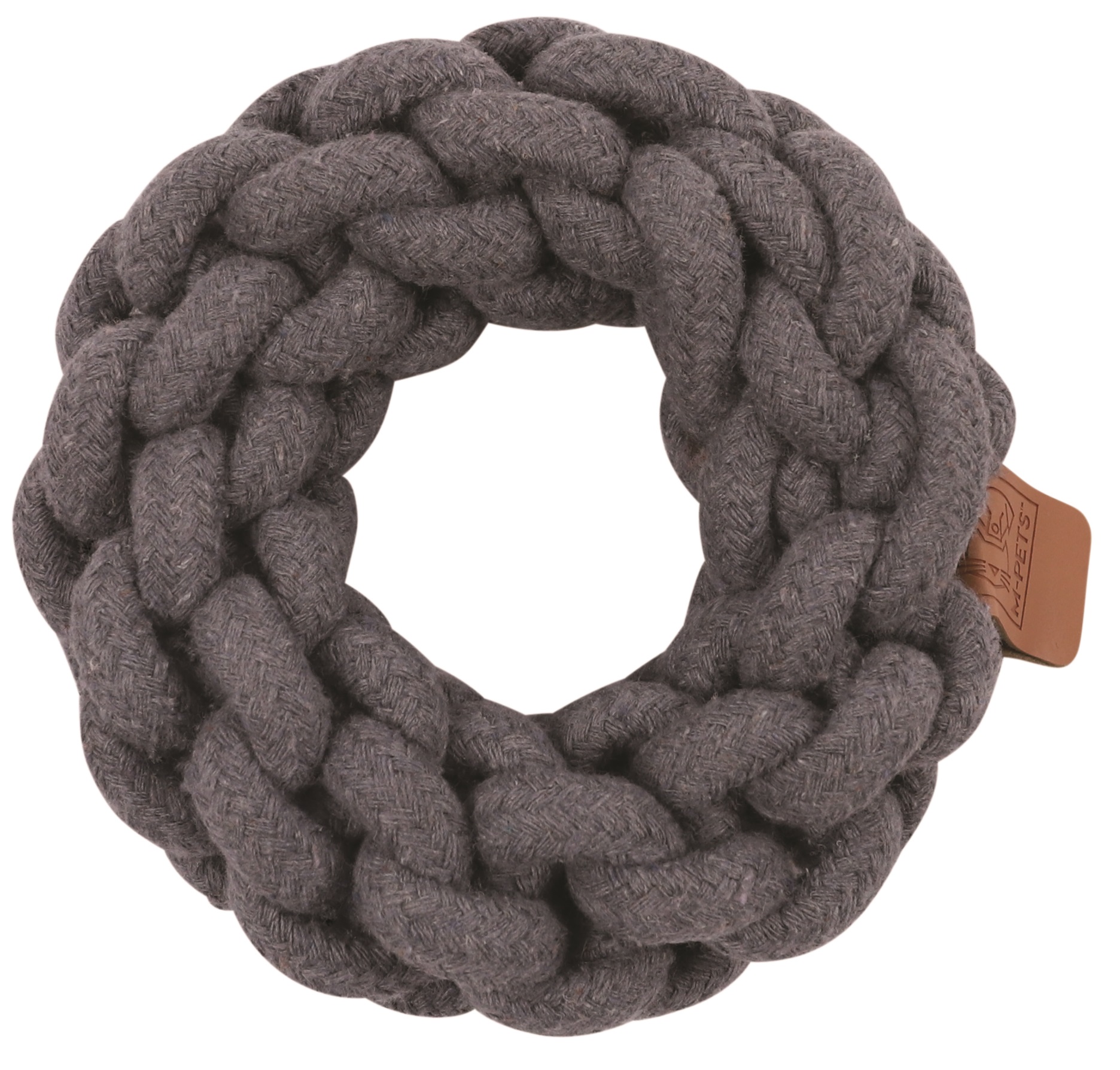 M-Pets Coto bavlněná hračka kruh, šedý 13 cm