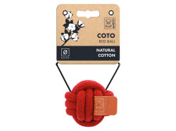 M-Pets Coto bavlněná hračka – míč červený 6,5 cm