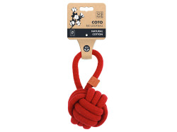 M-Pets Coto bavlněná hračka – uzel červený 11 cm