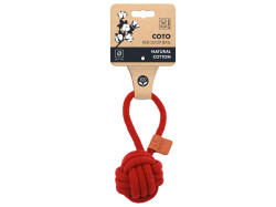 M-Pets Coto bavlněná hračka – uzel červený 6,5 cm