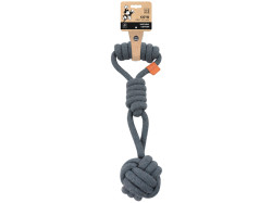 M-Pets Coto bavlněná hračka – uzel šedý 36 cm