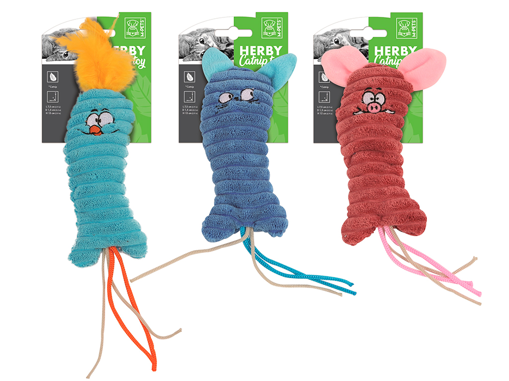 M-Pets Herby plyšová hračka s catnipem (mix barev)