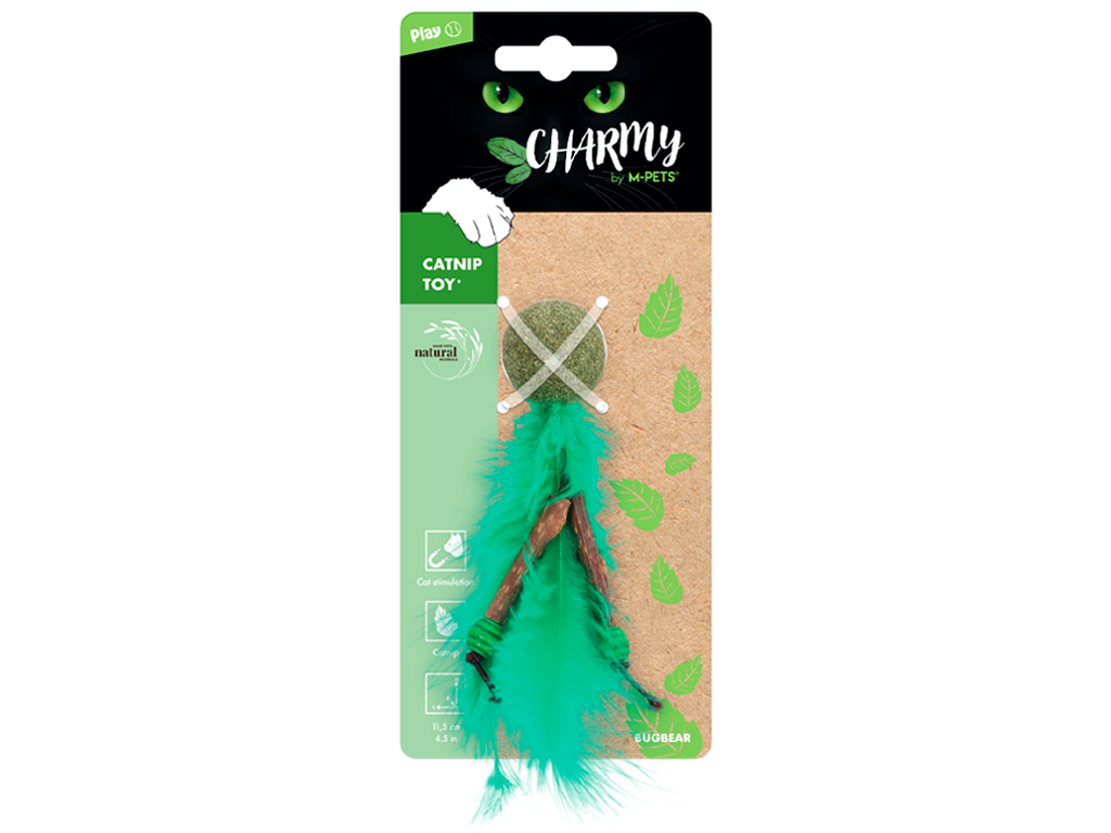 M-Pets hračka pro kočky s catnipem zelená