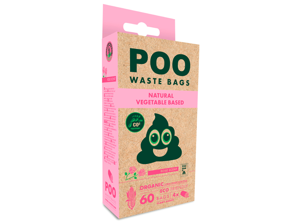 M-Pets Poo sáčky na trus – růže 4x15 ks