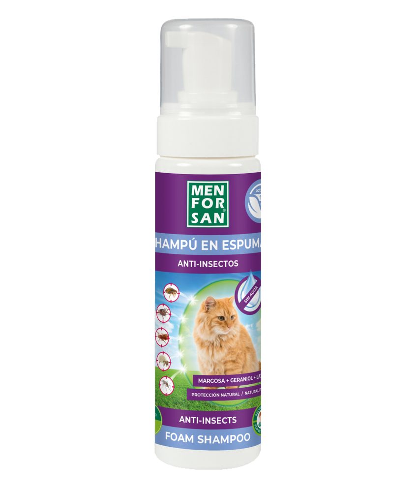 Menforsan pěnový šampon pro kočky proti hmyzu, 200 ml | P53753