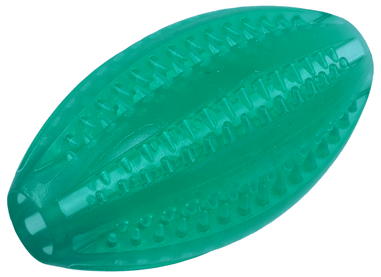 Míček Dog Fantasy Dental Mint rugby zelený 9cm