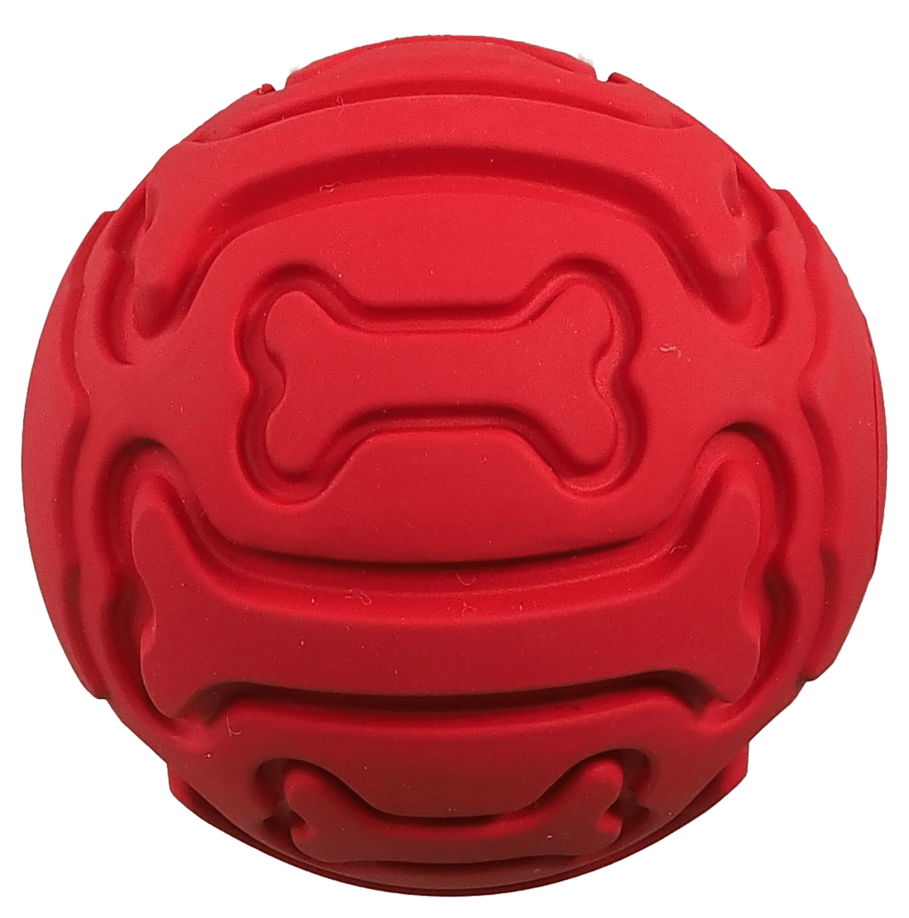 Míček Dog Fantasy gumový s pískátkem červený 9cm