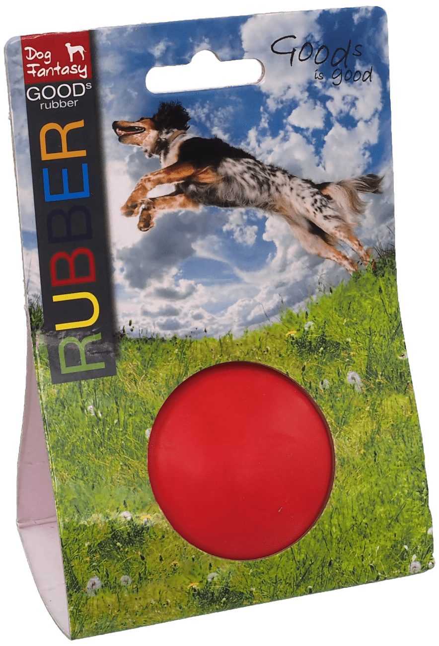 Míček Dog Fantasy Rubber červený 6cm
