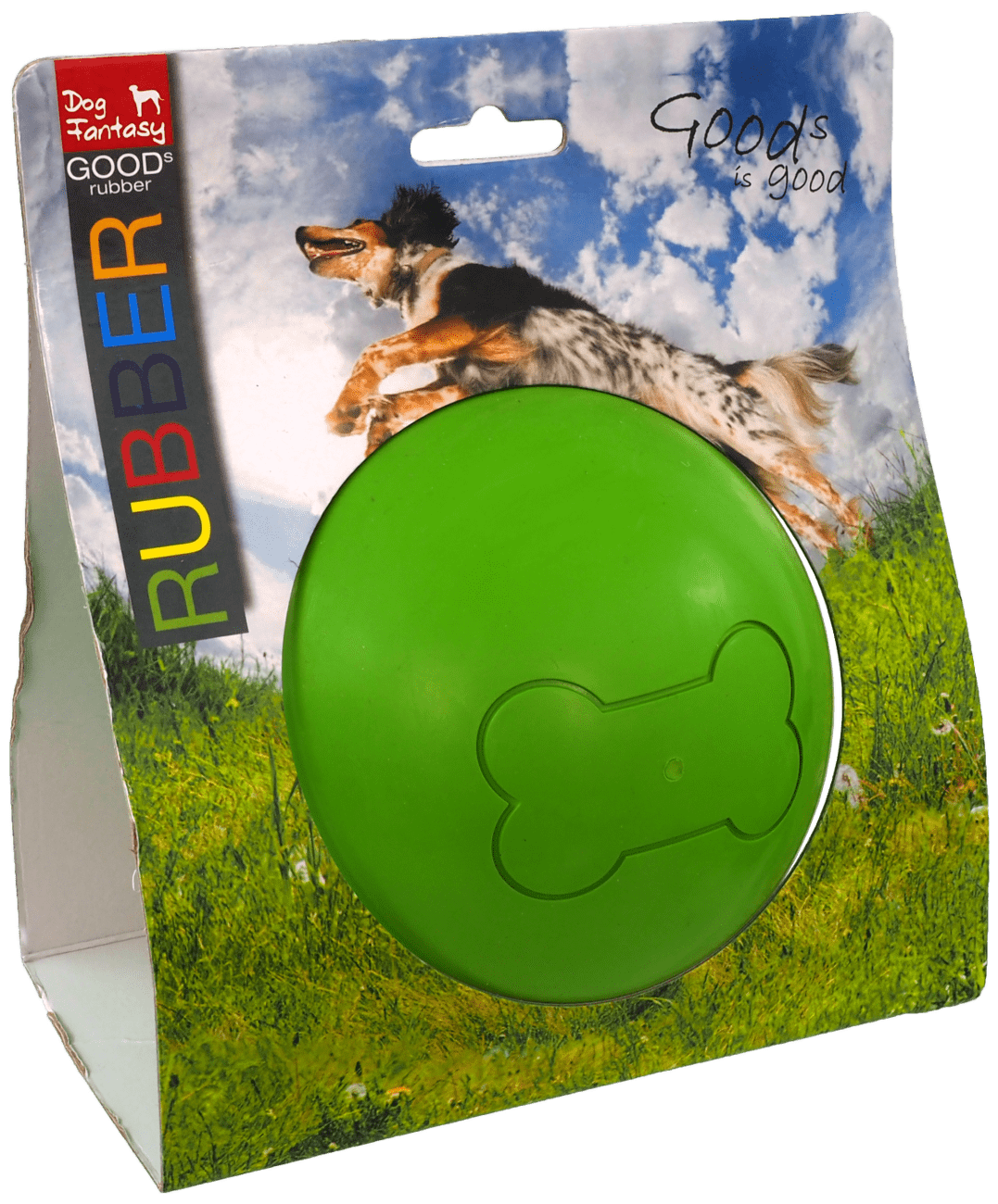 Míček Dog Fantasy Rubber zelený 12,5cm