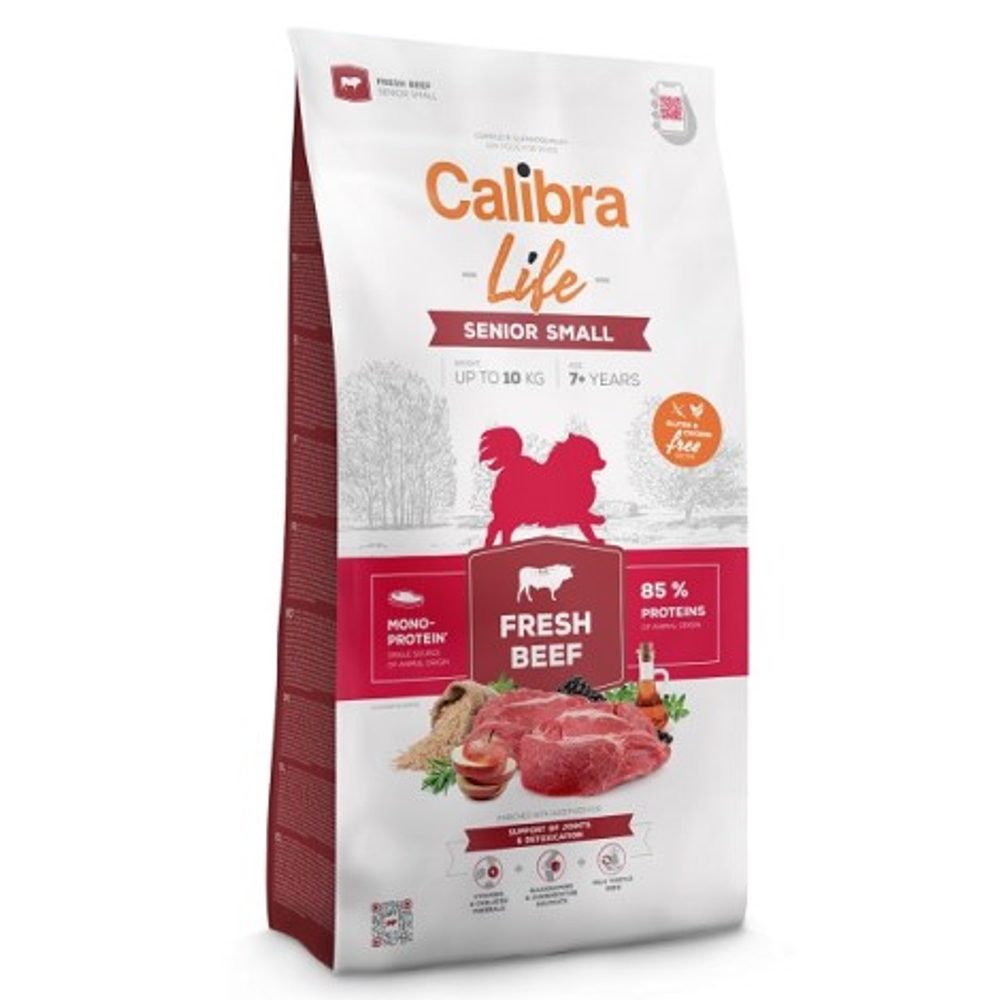 Minimální trvanlivost do 13.6. 2026: Calibra Dog Life Senior Small Fresh Beef 1,5 kg | P59629