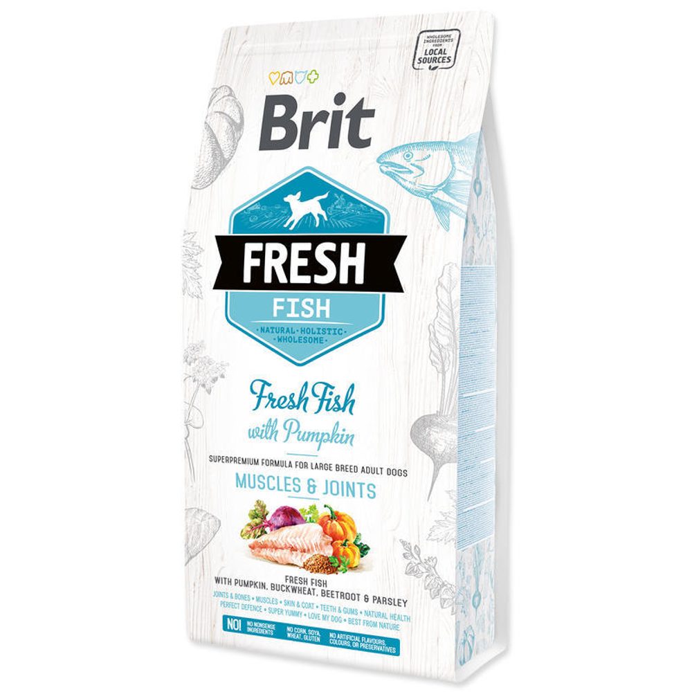 Minimální trvanlivost do 28.2. 2026: Brit Fresh Fish & Pumpkin Adult Large Muscle & Joints 2,5 kg | P59340