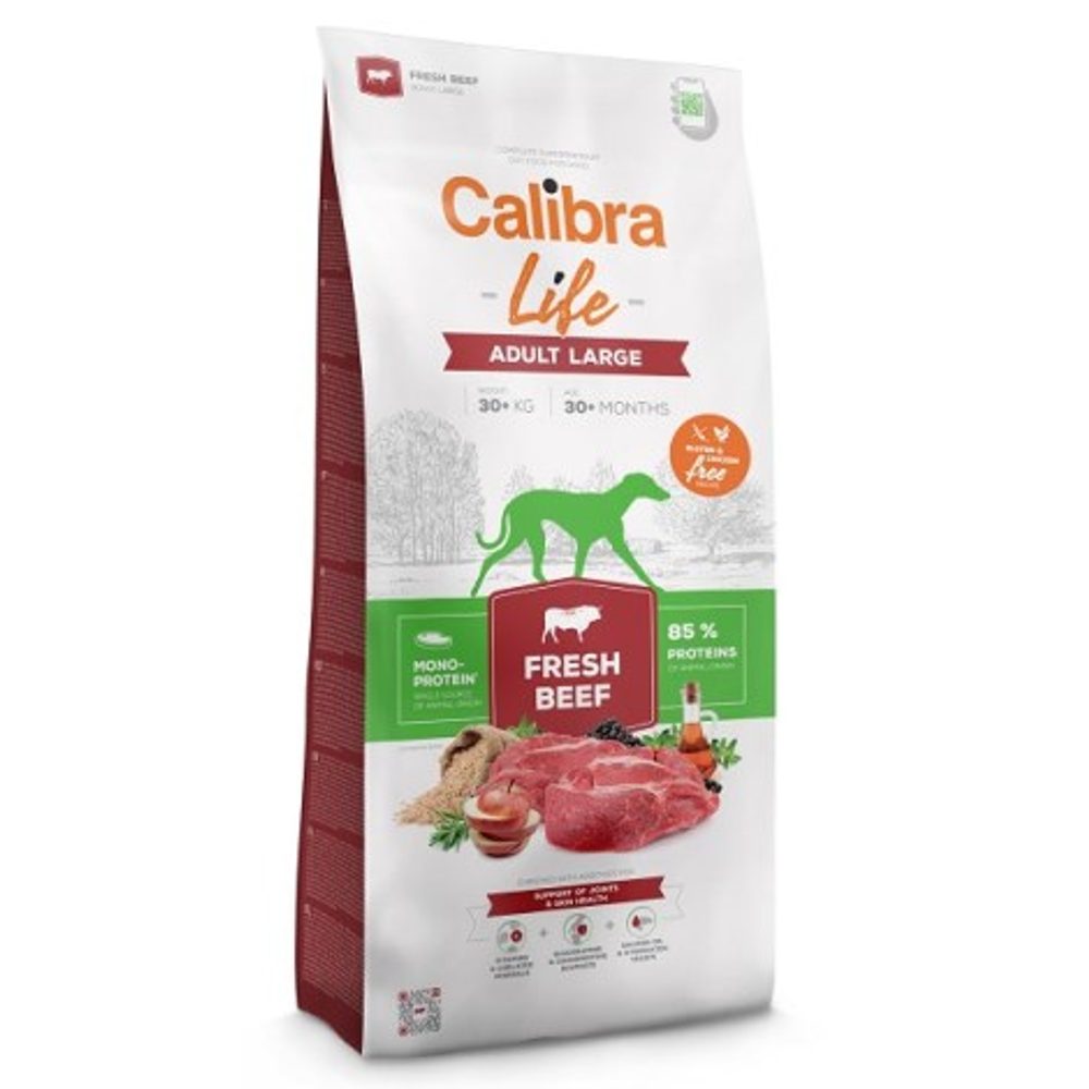 Minimální trvanlivost do 9.8. 2026: Calibra Dog Life Adult Large Fresh Beef 2,5 kg | P59633