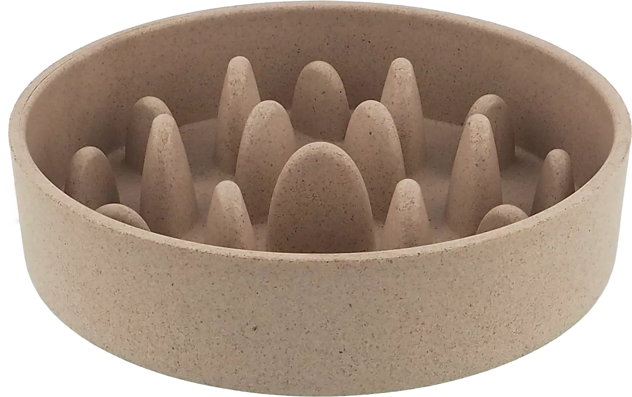 Miska proti hltání Dog Fantasy EcoStyle béžová 14cm 400ml