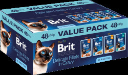 Multipack kapsiček Brit Premium by Nature filety ve šťávě 48x85 g