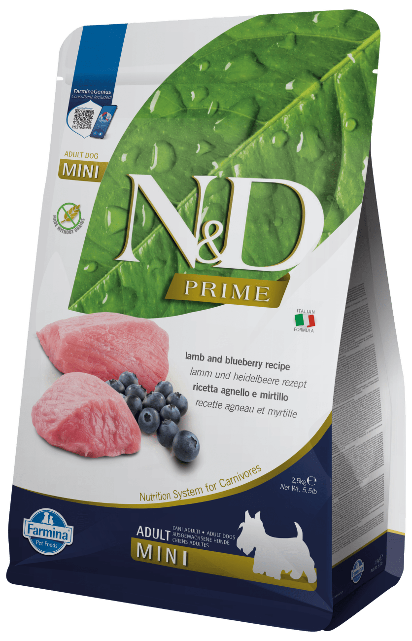 N&D Prime Dog Adult Mini Lamb & Blueberry 2,5kg