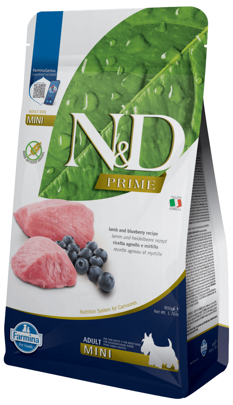 N&D Prime Dog Adult Mini Lamb & Blueberry 800g