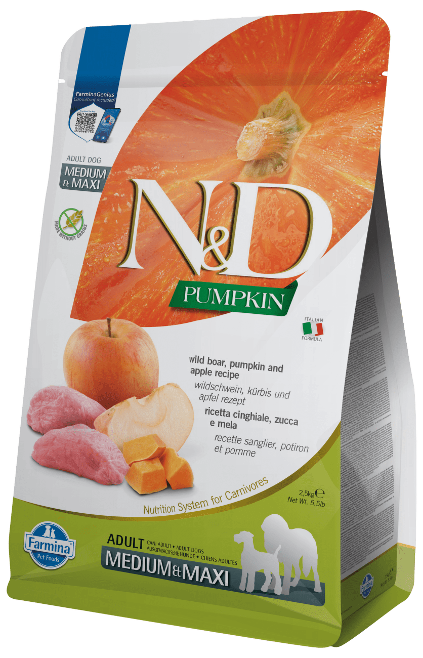 N&D Pumpkin Dog Adult M/L Boar & Apple 2,5kg