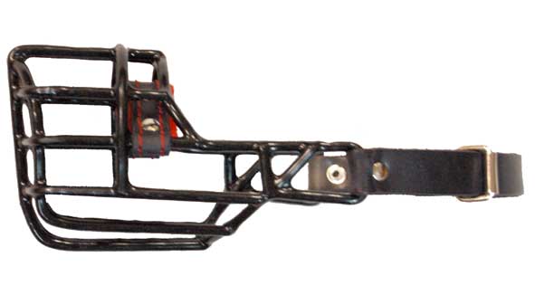 Náhubek JUKO černý/kůže špic, pinč P-0510