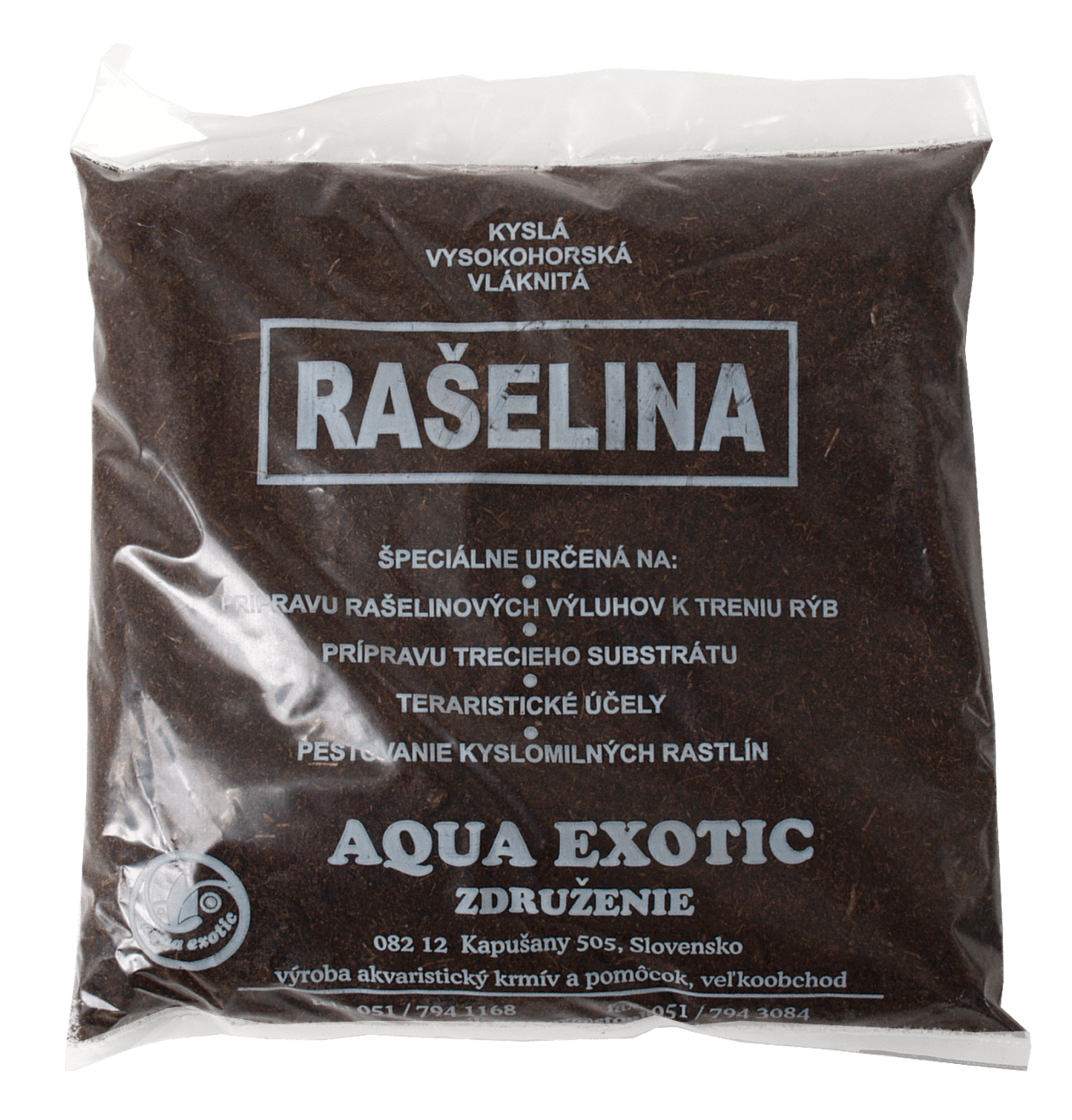 Náplň rašelina vláknitá AQUA EXOTIC 150g