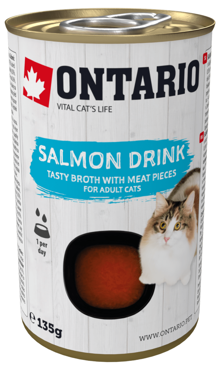 Nápoj Ontario Cat Drink Salmon 135g