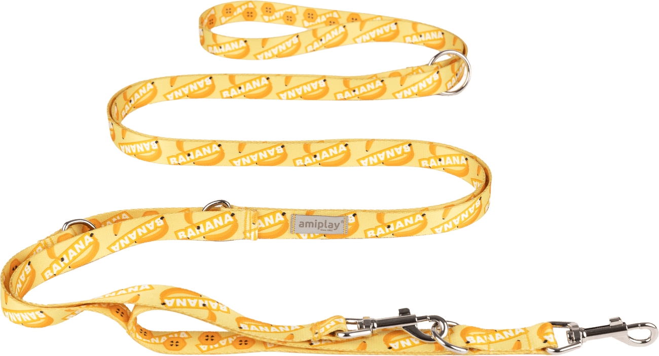 Nastavitelné vodítko Amiplay BeHappy 8v1 Banana XL 200–400 cm × 2,5 cm
