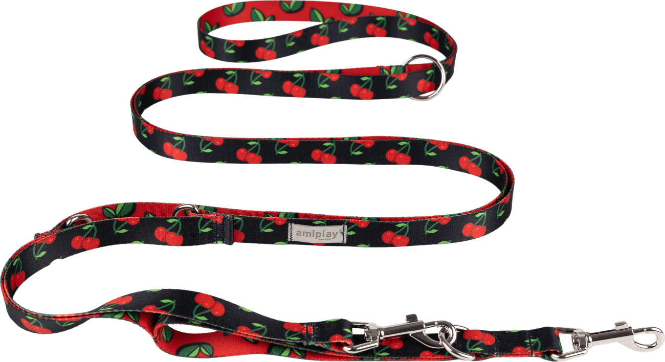 Nastavitelné vodítko Amiplay BeHappy 8v1 Cherry XL 200–400 cm × 2,5 cm