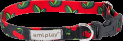 Nastavitelný obojek Amiplay BeHappy Cherry L 35–50 cm × 2,5 cm