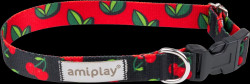 Nastavitelný obojek Amiplay BeHappy Cherry XL 45–70 cm × 2,5 cm