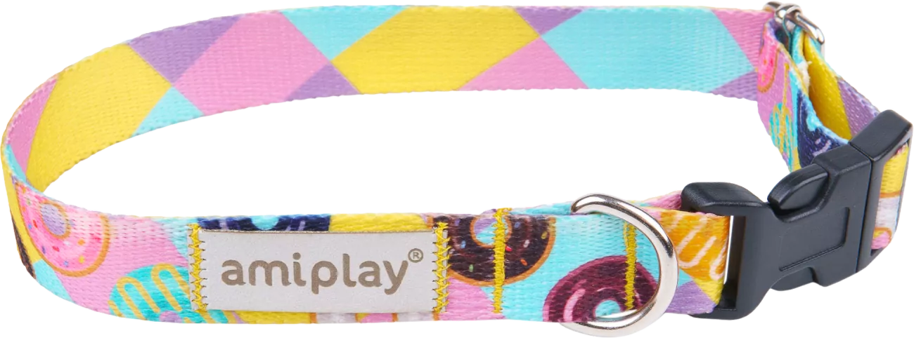 Nastavitelný obojek Amiplay BeHappy Donut L 35–50 cm × 2,5 cm