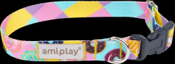 Nastavitelný obojek Amiplay BeHappy Donut L 35–50 cm × 2,5 cm