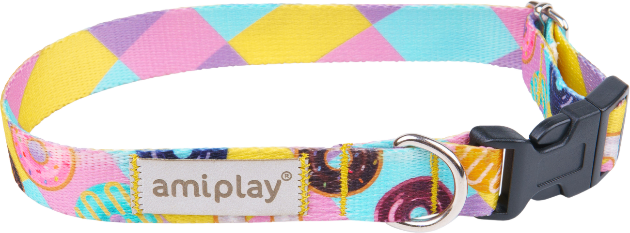 Nastavitelný obojek Amiplay BeHappy Donut XL 45–70 cm × 2,5 cm