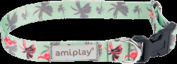 Nastavitelný obojek Amiplay BeHappy Flamingo L 35–50 cm × 2,5 cm