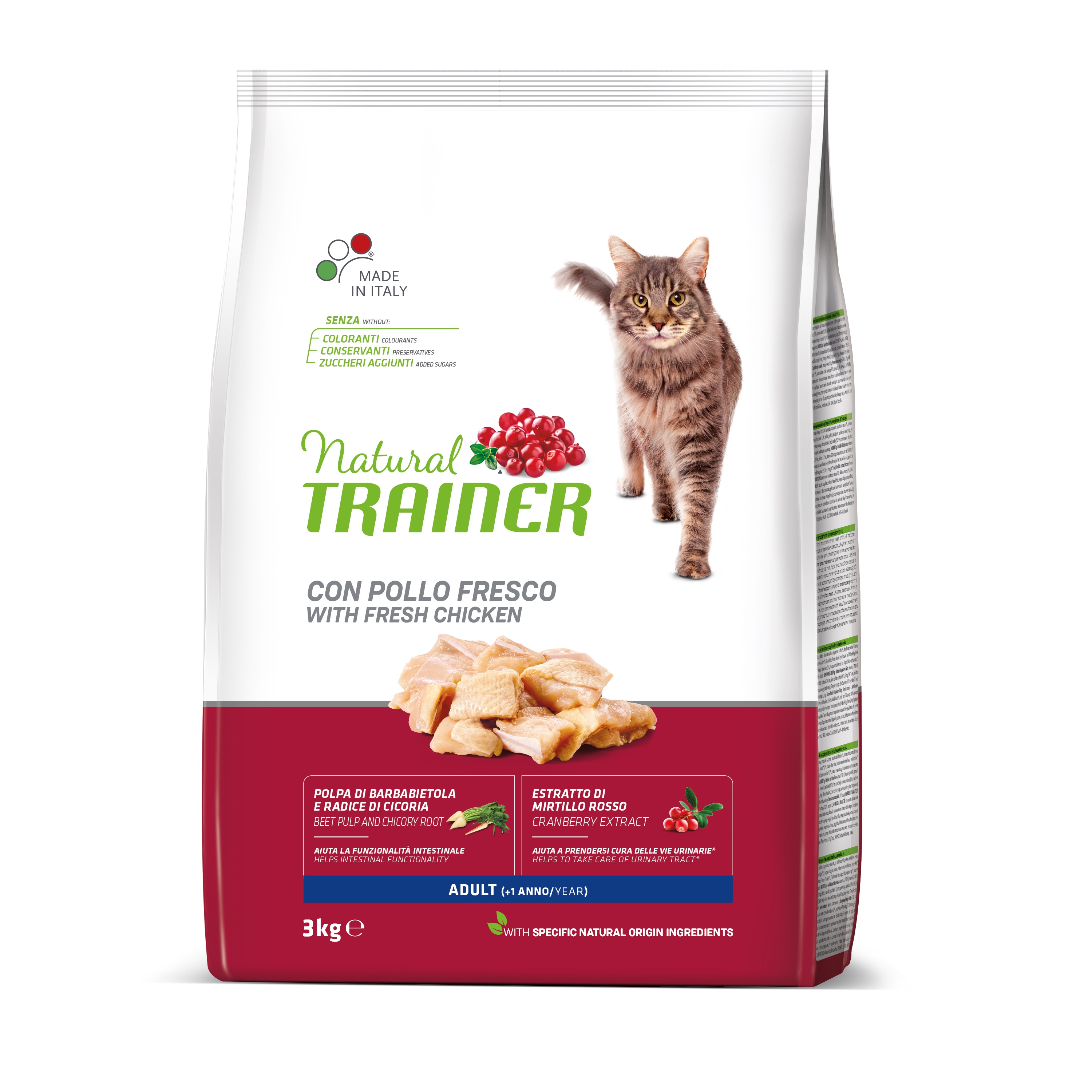 Natural Trainer Cat Adult kuřecí 3 kg