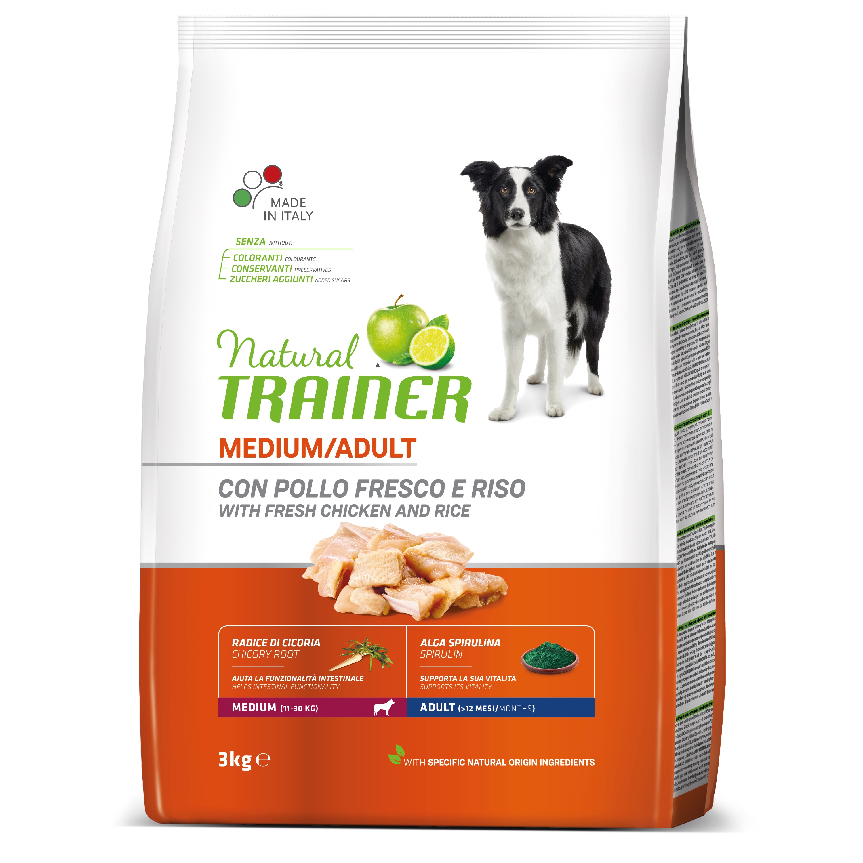 Natural Trainer Medium Adult čerstvé kuře 3 kg