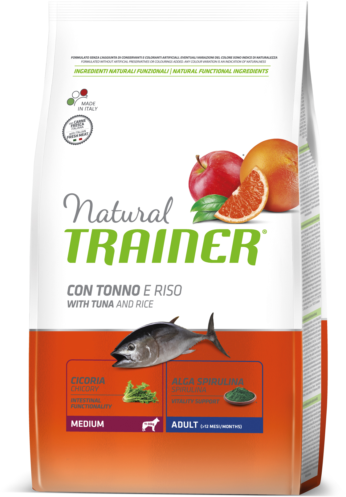 Natural Trainer Medium Adult ryba a rýže 12 kg