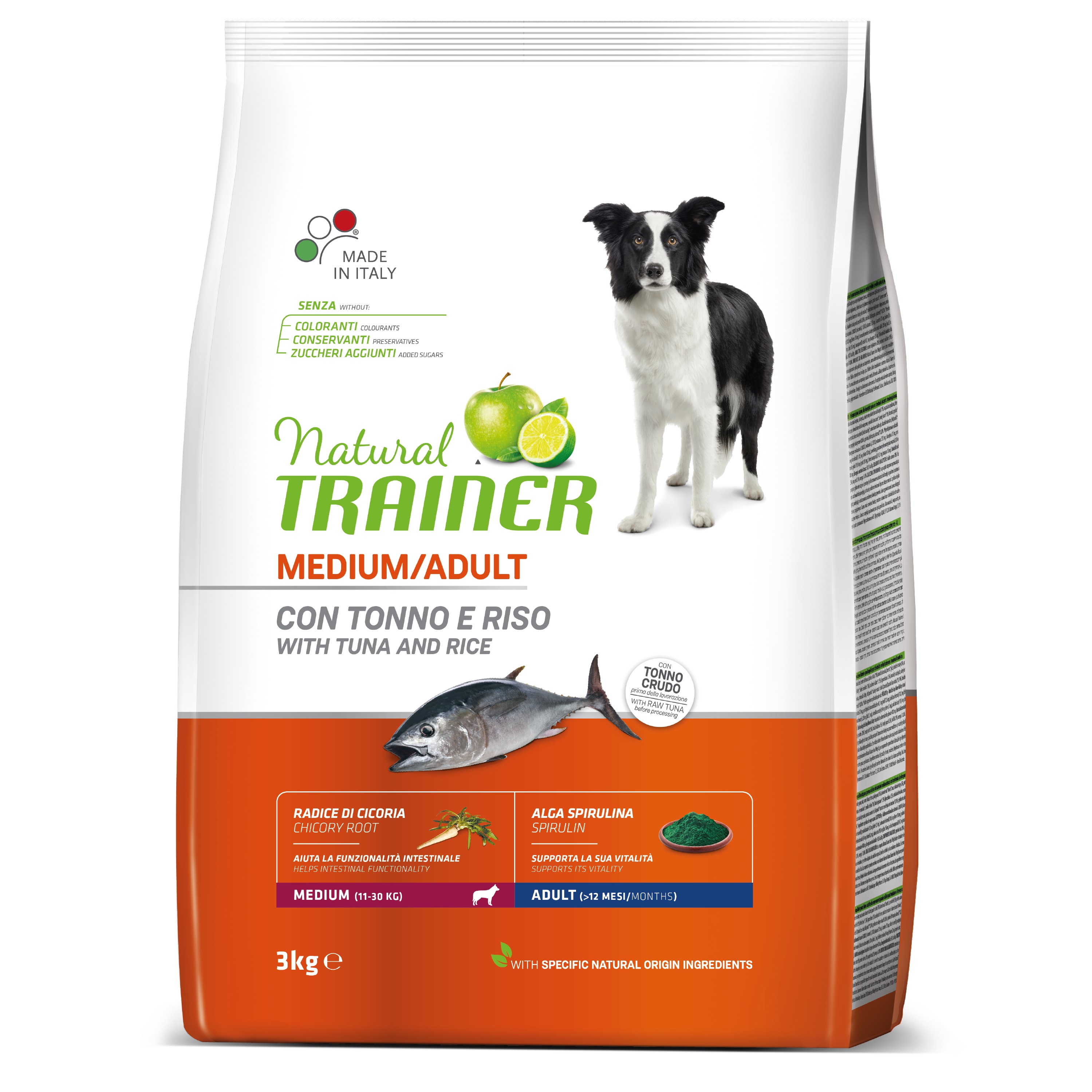 Natural Trainer Medium Adult ryba a rýže 3 kg