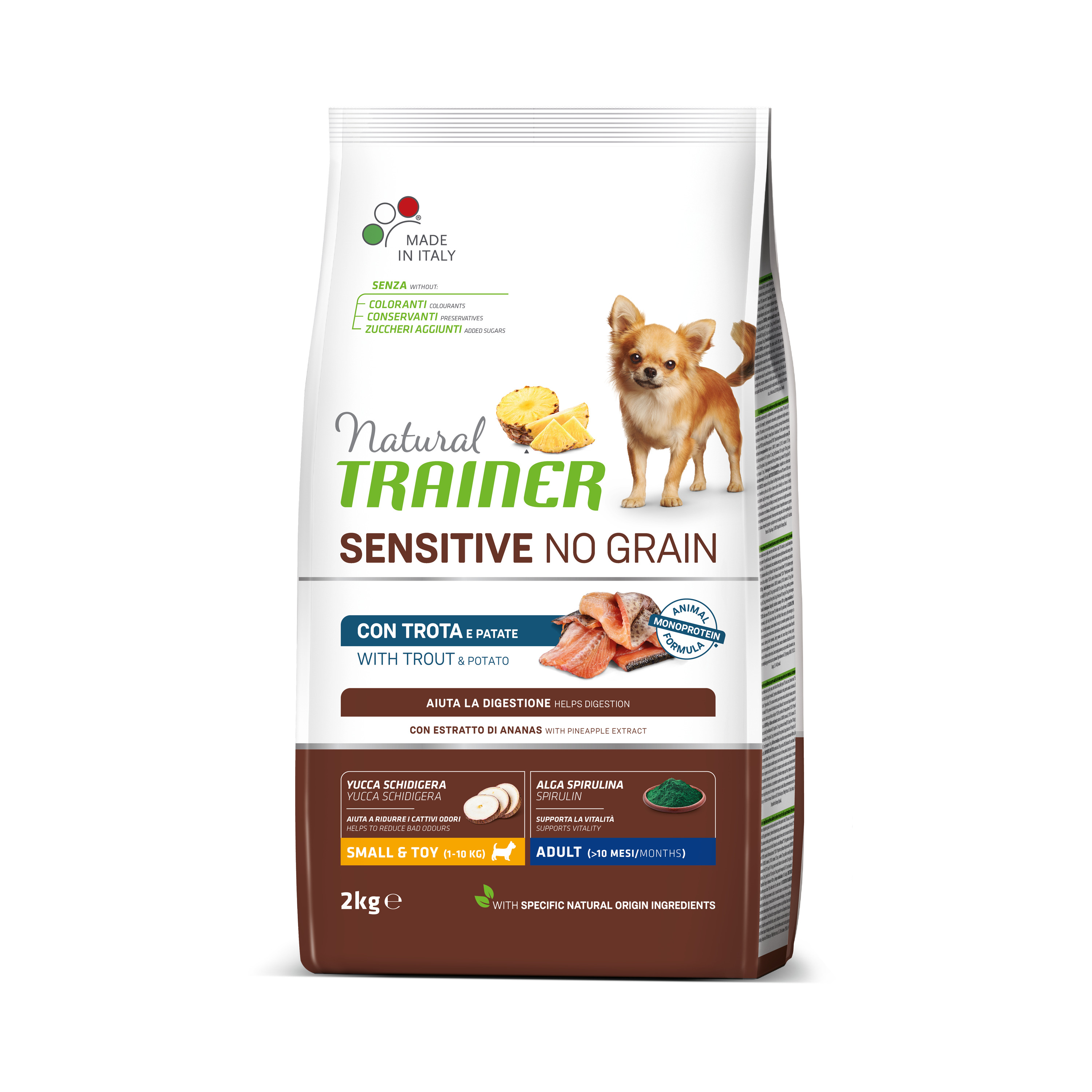 Natural Trainer Sensitive Dog No Grain Mini pstruh 2 kg