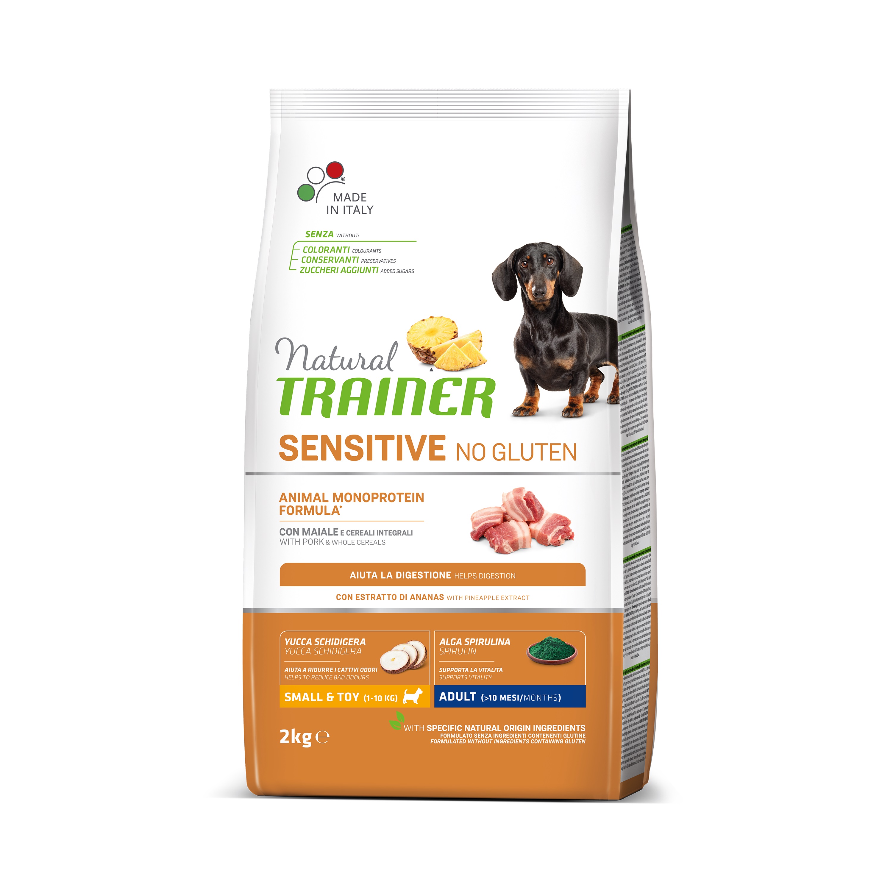 Natural Trainer Sensitive No Gluten Adult Mini vepřové 2 kg
