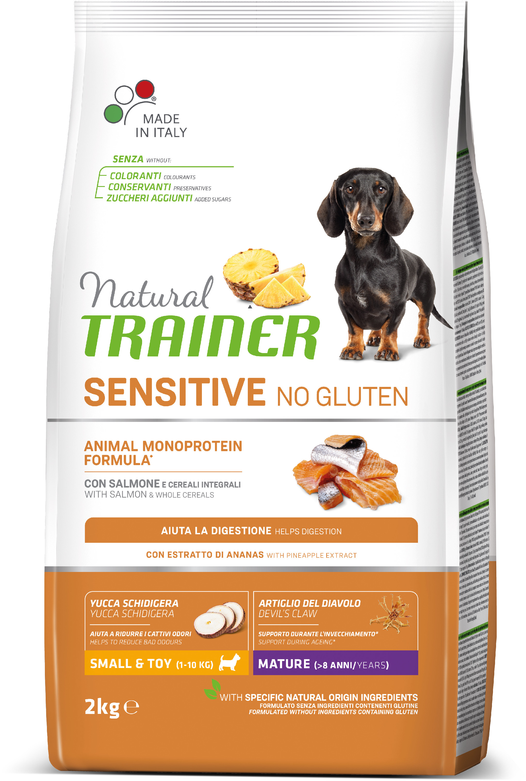 Natural Trainer Sensitive No Gluten Maturity Mini losos 2 kg