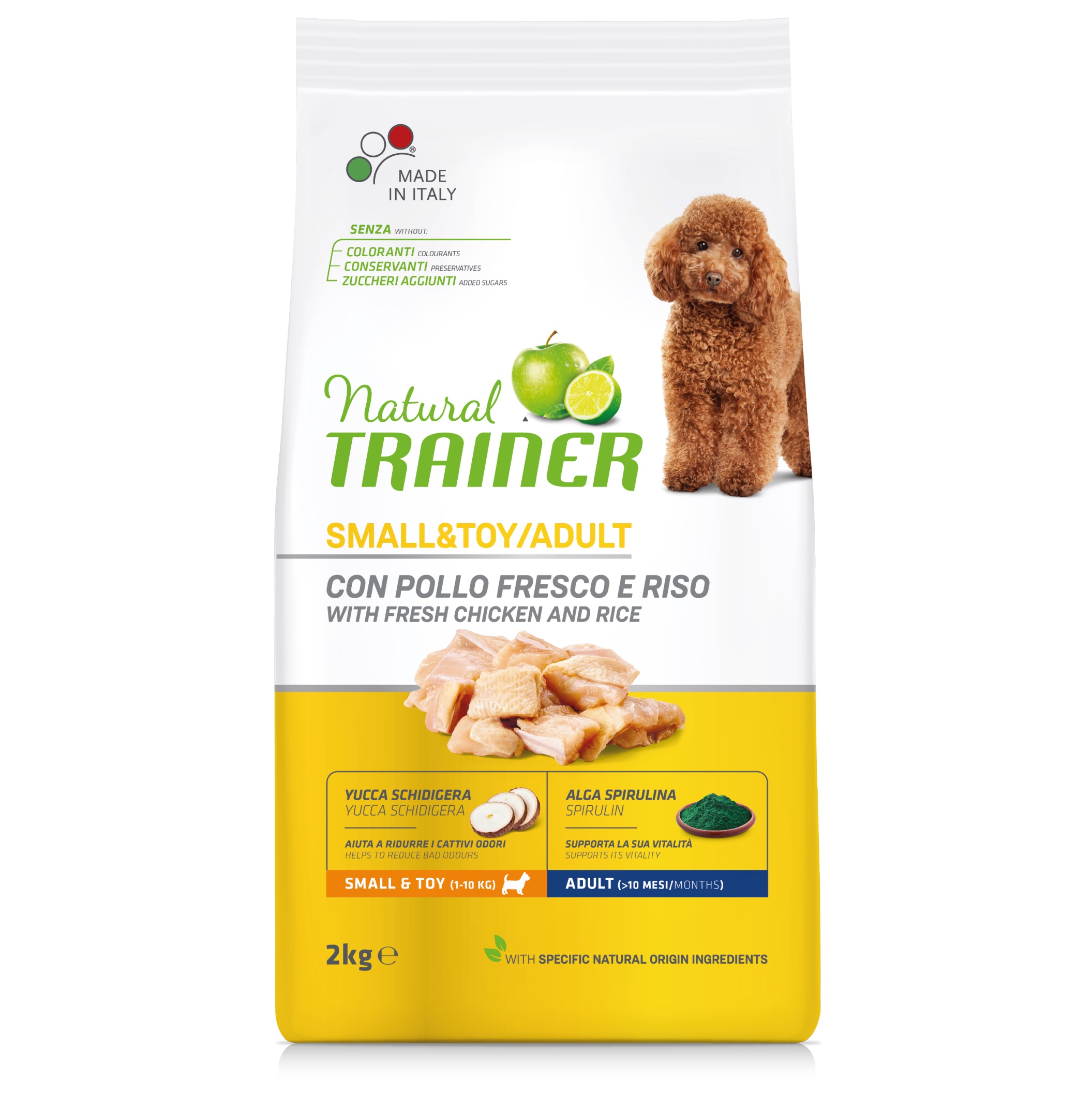 Natural Trainer Small & Toy Adult kuře a rýže 2 kg