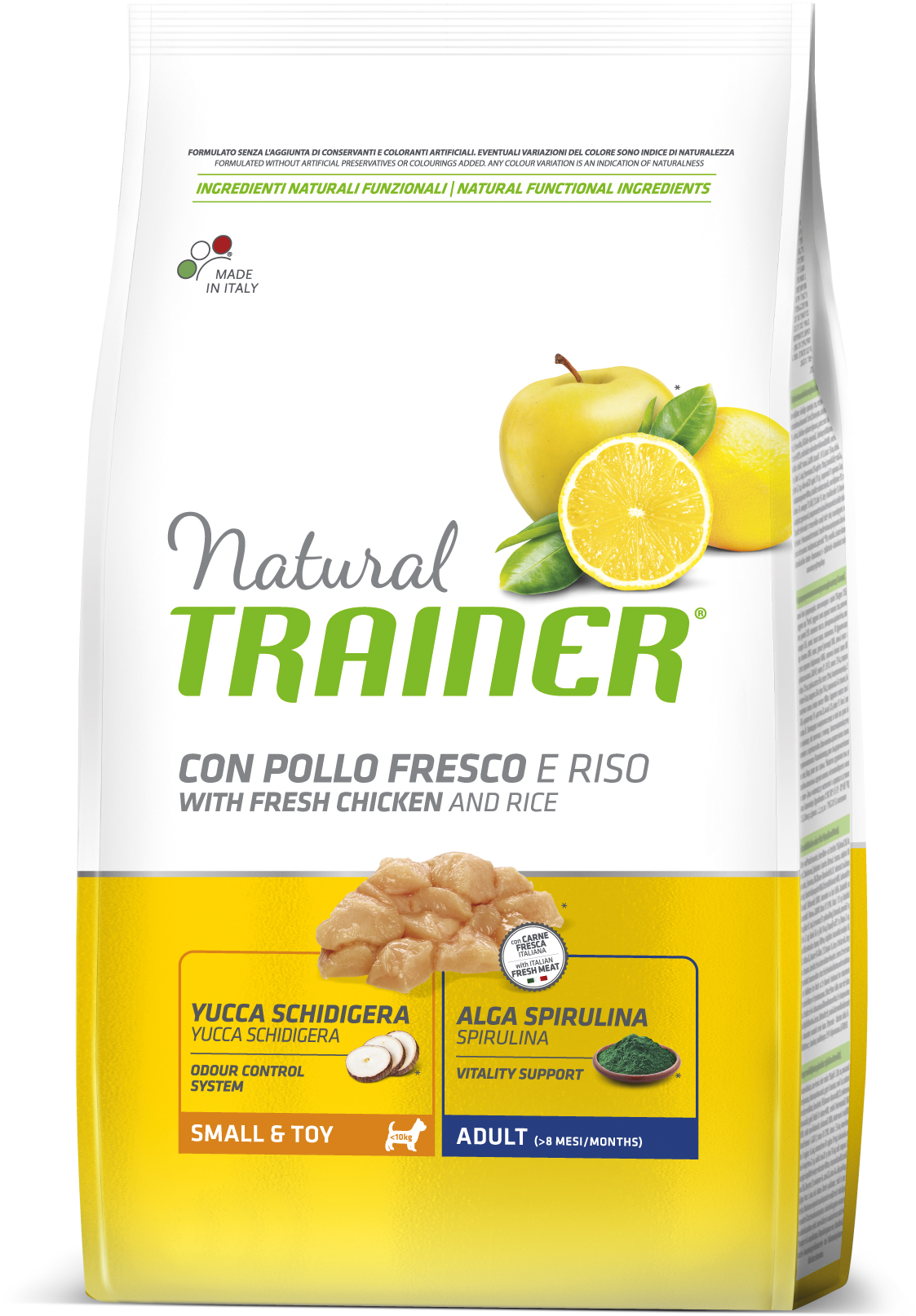 Natural Trainer Small & Toy Adult kuře a rýže 7 kg