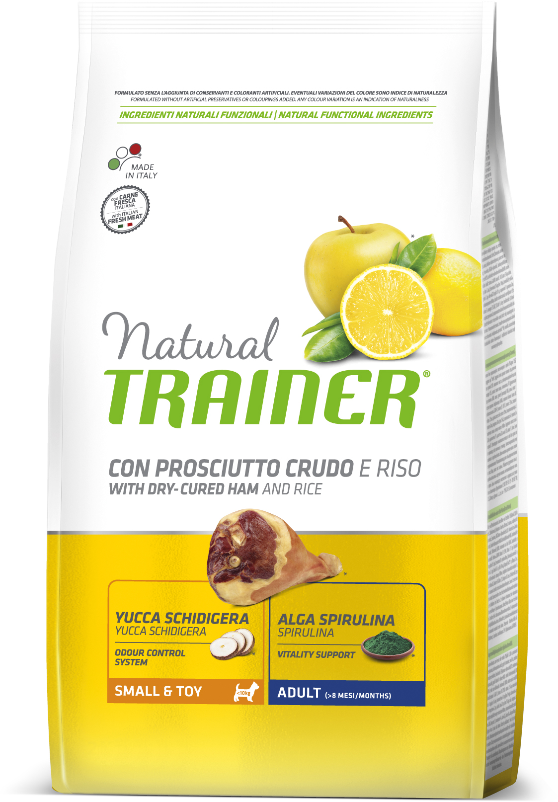 Natural Trainer Small & Toy Adult prosciutto a rýže 7 kg